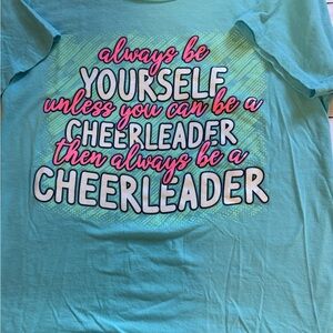 Cheerleader Graphic Kids T-Shirt - Blue